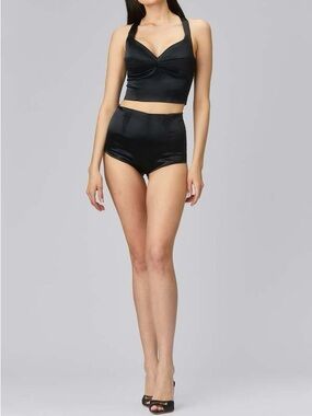 MURMUR HAZE SATIN BLACK SHORTS